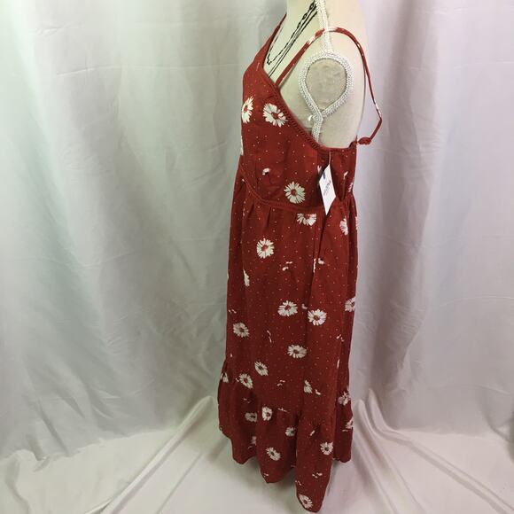 Arizona Jean Co Floral Sundress Rust White XS - Picture 9 of 13